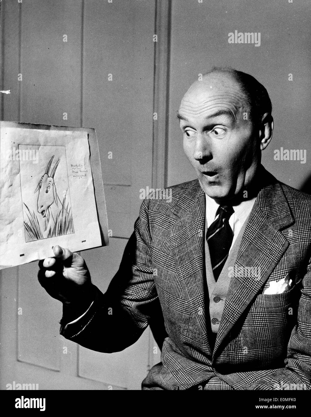 Maurice Denham imitieren Animal Farm Muriel die Ziege Stockfoto