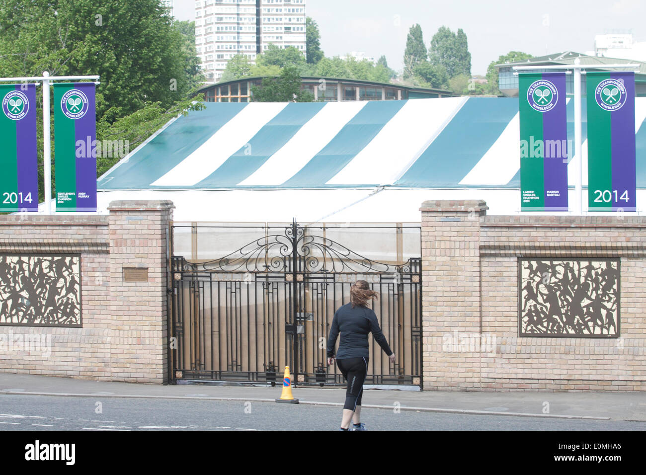 Wimbledon London. 16. Mai 2014. (AELTC) All England Lawn Tennis Club ehrt die 2013 alleinstehende Männer-Champion Andy Murray und Damen Champions Marion Bartoli Credit: Amer Ghazzal/Alamy Live-Nachrichten Stockfoto