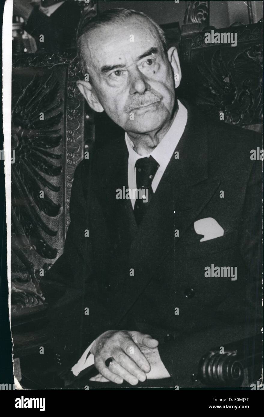8. August 1955 - Thomas Luen Stark Stockfoto