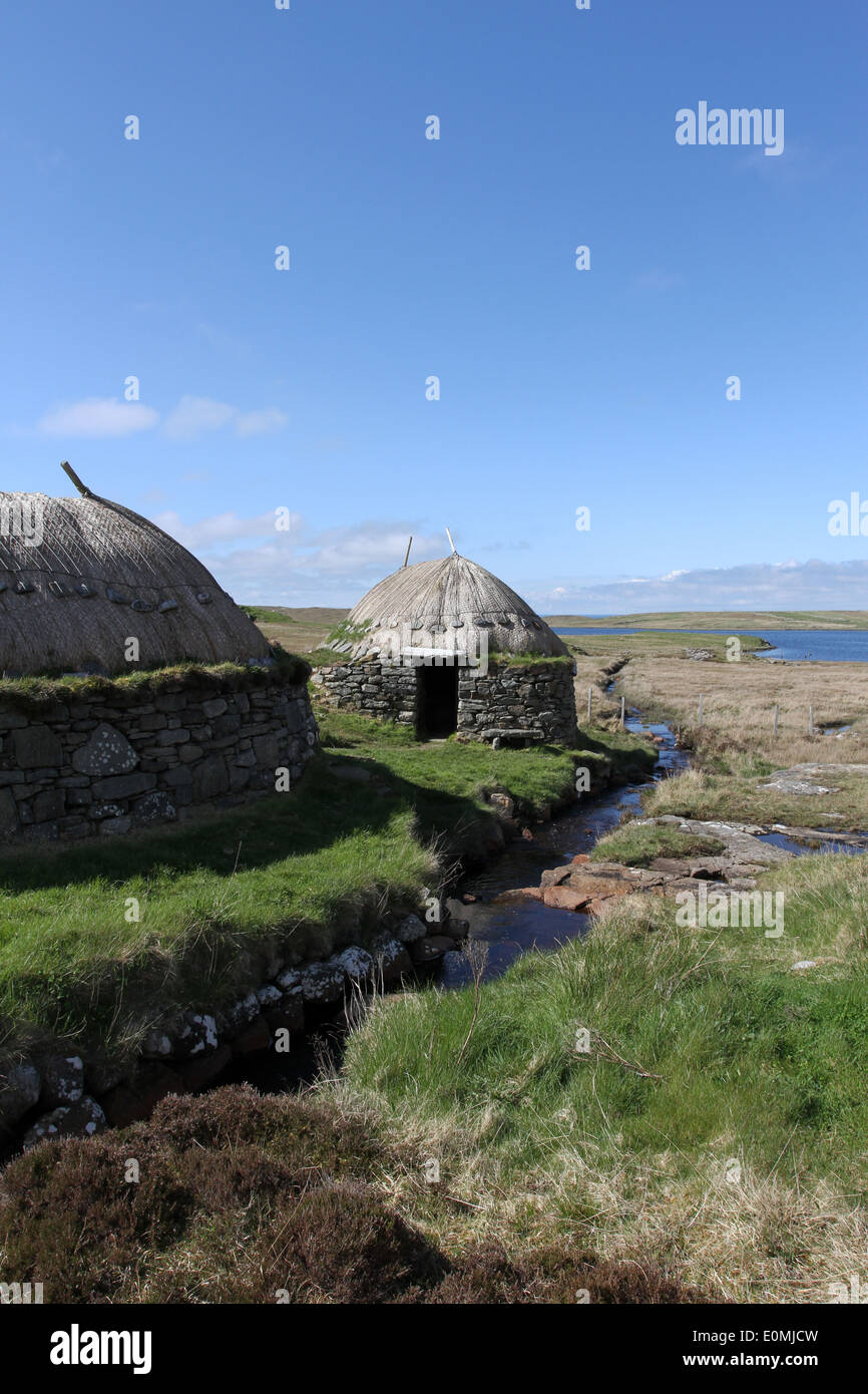 Außenseite des Shawbost Norse Mill und Brennofen Isle of Lewis Schottland Mai 2014 Stockfoto