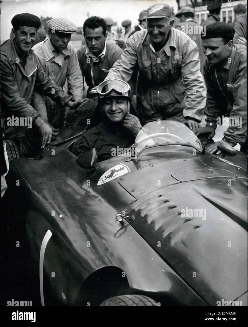 8. August 1956 - Sieger am Nuerburg Ring, Grand Prix von Deutschland: Juan Manuel Fangio P Stockfoto