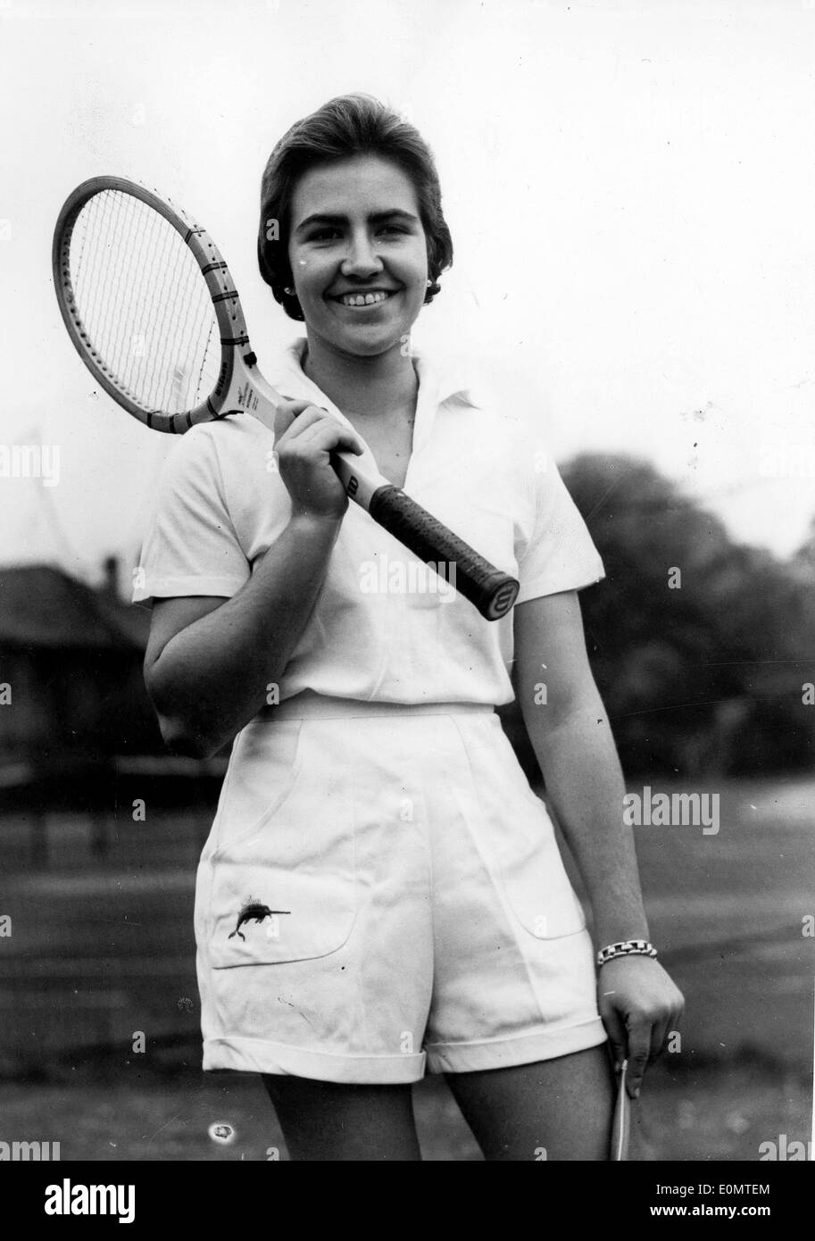 11. Juni 1956; London, UK; Tennis Spieler AMAYA BELAUSTEGUIGOITA von Mexiko-Stadt. APRESS Stockfoto