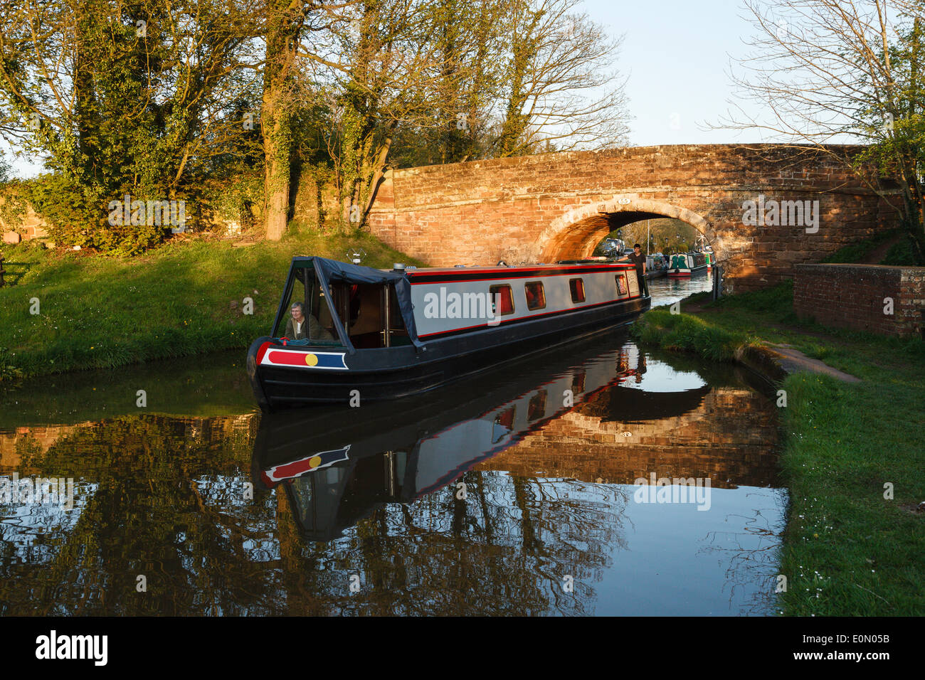 Shropshire Union Canal, Goldstone, in der Nähe von Market Drayton, Shropshire Stockfoto