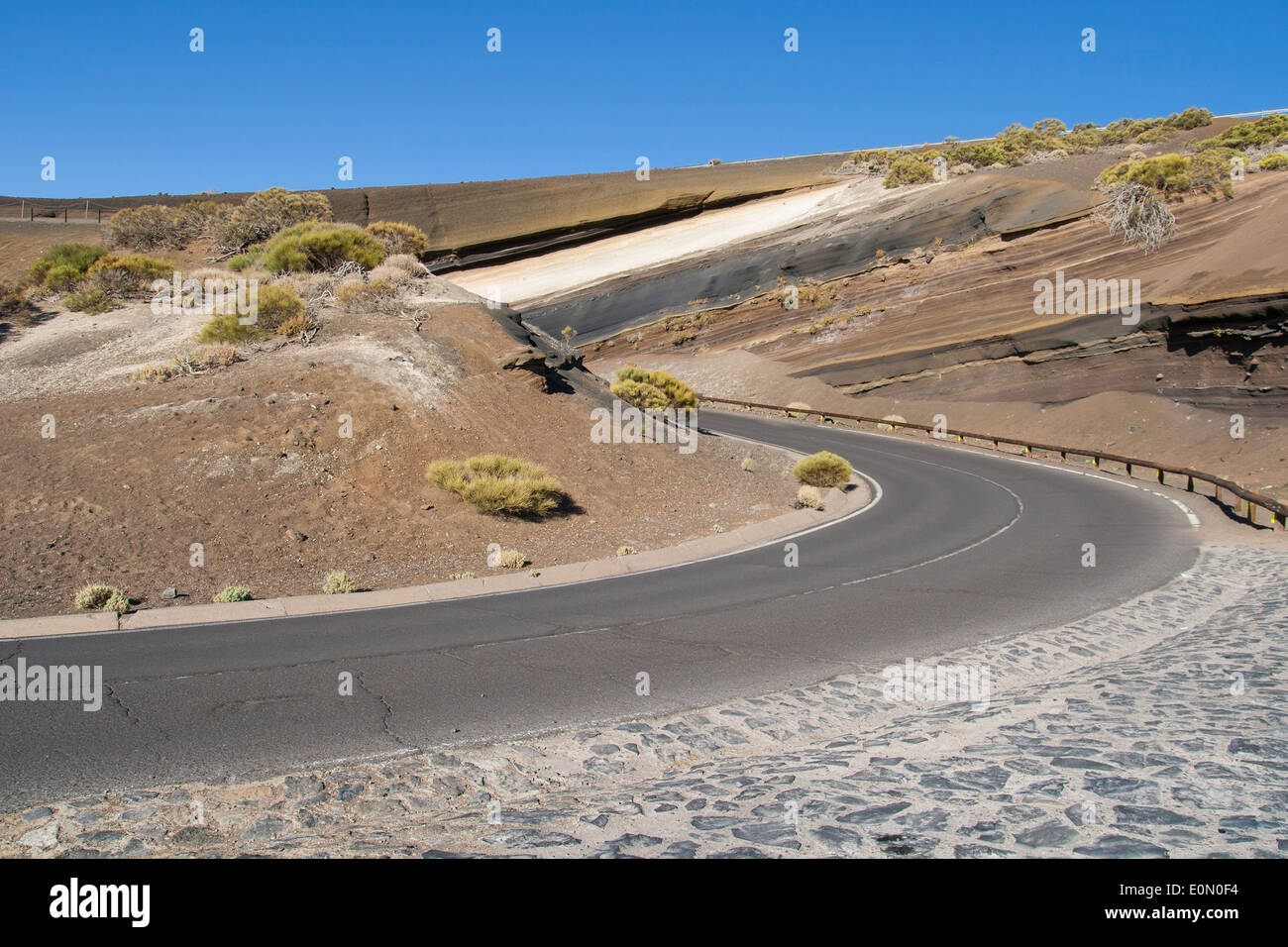 La Tarta, vulkanischen Schichtung auf Teneriffa, Kanarische Inseln. Stockfoto