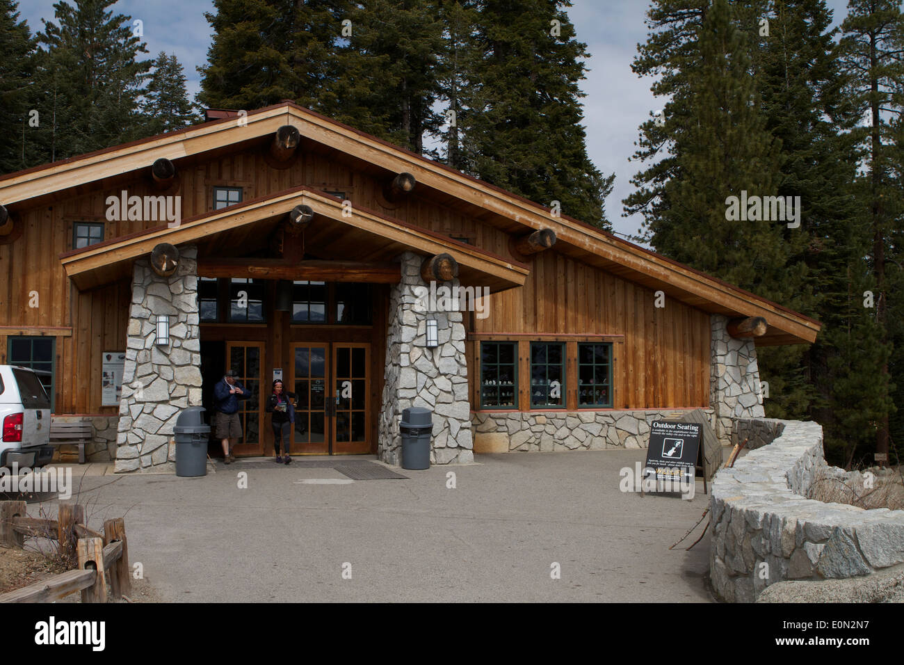 Glacier Point Geschenkeshop der Yosemite Valley overlook Stockfoto