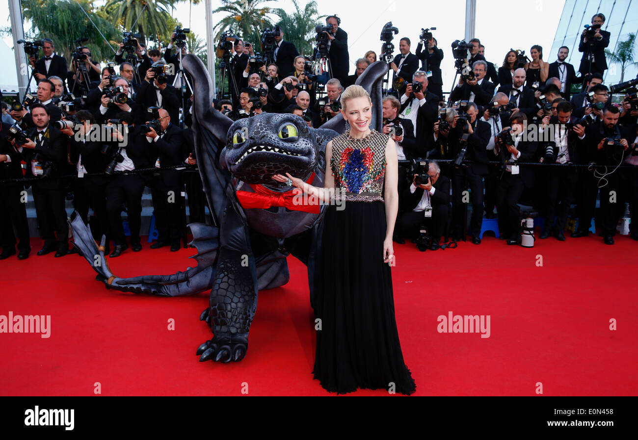 CATE BLANCHETT ZAHNLOS WIE TO TRAIN YOUR DRAGON 2. PREMIERE 67. CANNES