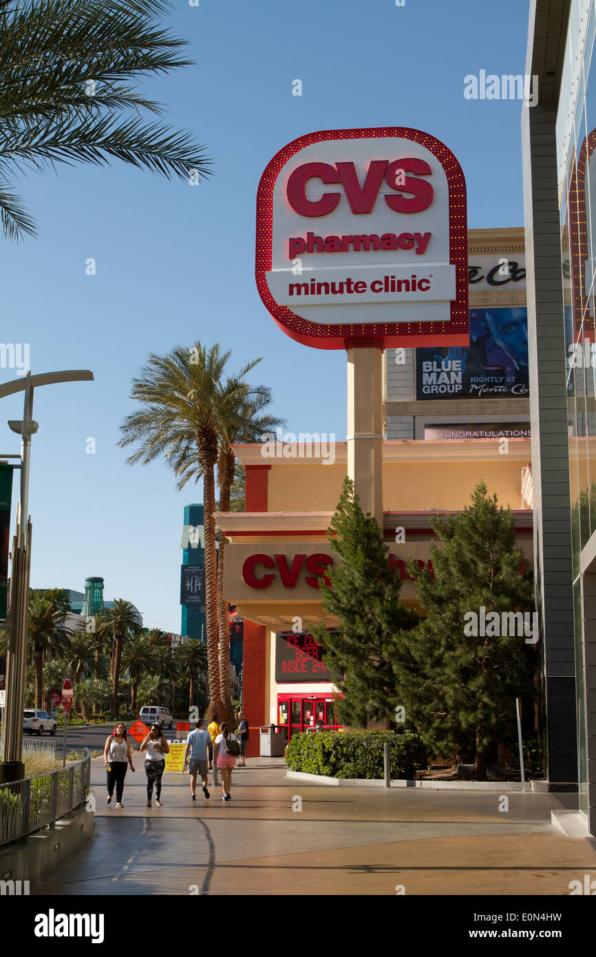 CVS 24hr Apotheke Einzelhandel Drogerie auf dem Strip in Las Vegas Nevada  Stockfotografie - Alamy