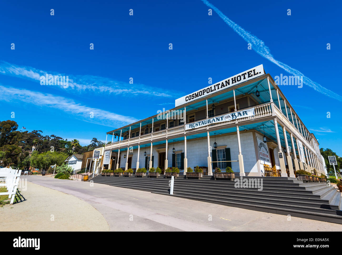 Cosmopolitan Hotel-Gebäude. Old Town San Diego State Historic Park, San Diego, California, Vereinigte Staaten von Amerika. Stockfoto