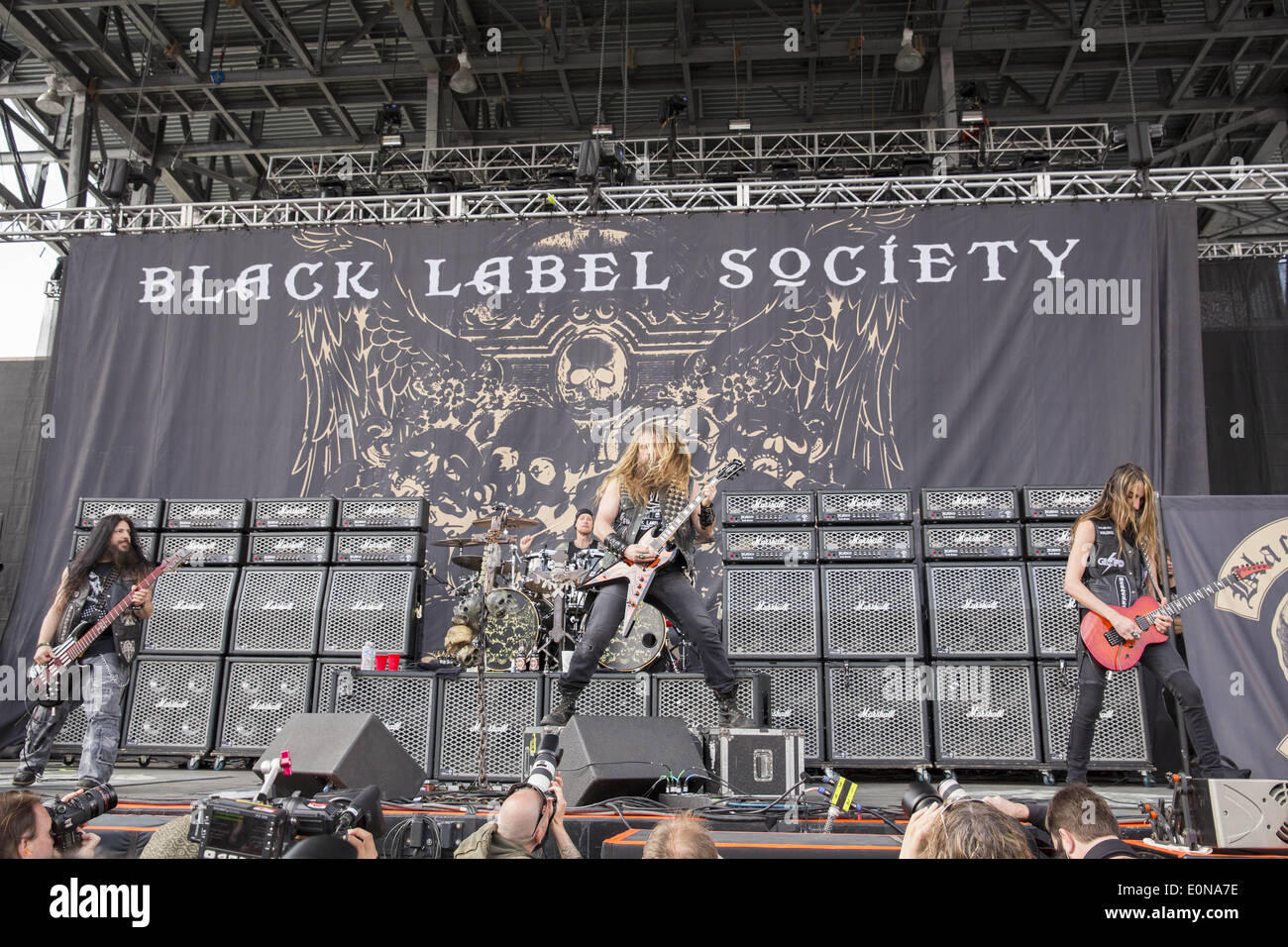 Columbus, Ohio, USA. 16. Mai 2014. Black Label Society führen live am Rock auf der Palette Music Festival in Columbus Crew Stadium in Columbus, Ohio Credit: Daniel DeSlover/ZUMAPRESS.com/Alamy Live News Stockfoto