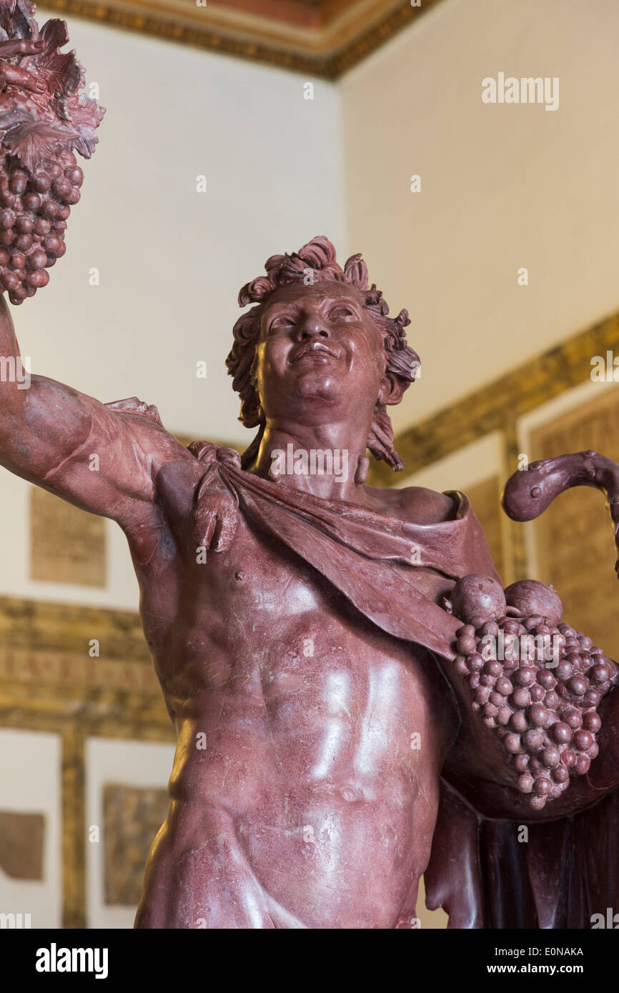 Detail der Skulptur von Faun im Rouge Antik Marmor, Kapitolinische Museen, Rom, Italien Stockfoto