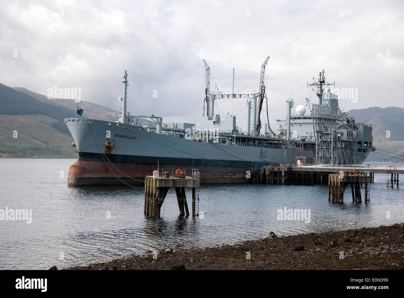 RFA Orangeleaf Flotte Unterstützung Tanker A110 Stockfoto