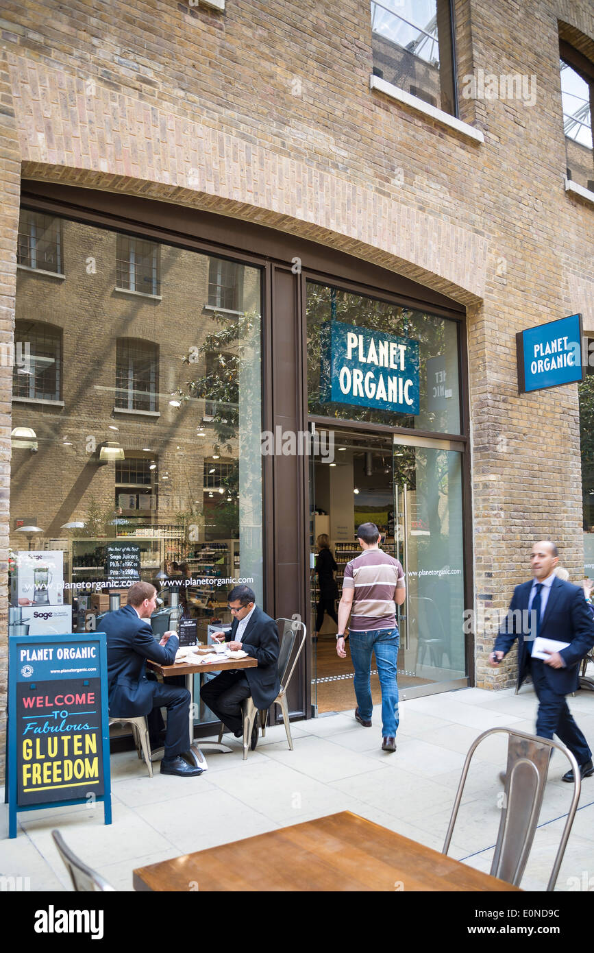 Planet-Bio-Restaurant, Devonshire Square SQ, City of London, UK Stockfoto