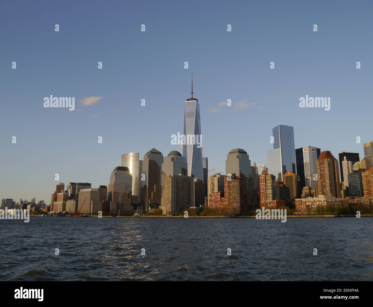 Skyline von New York unter anderem neue Freedom Tower, One WTC Stockfoto