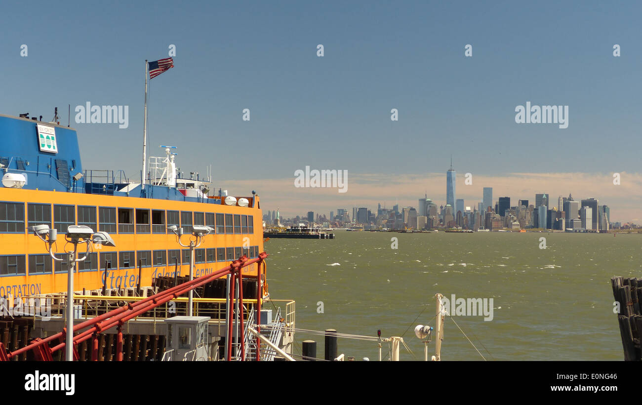 Skyline von New York unter anderem neue Freedom Tower, One WTC Stockfoto