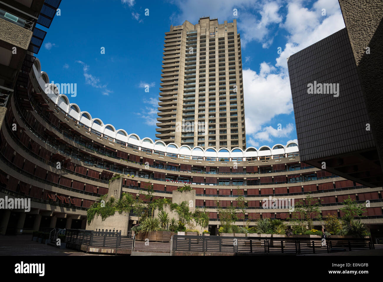 Barbican Wohnsiedlung, City of London, UK Stockfoto