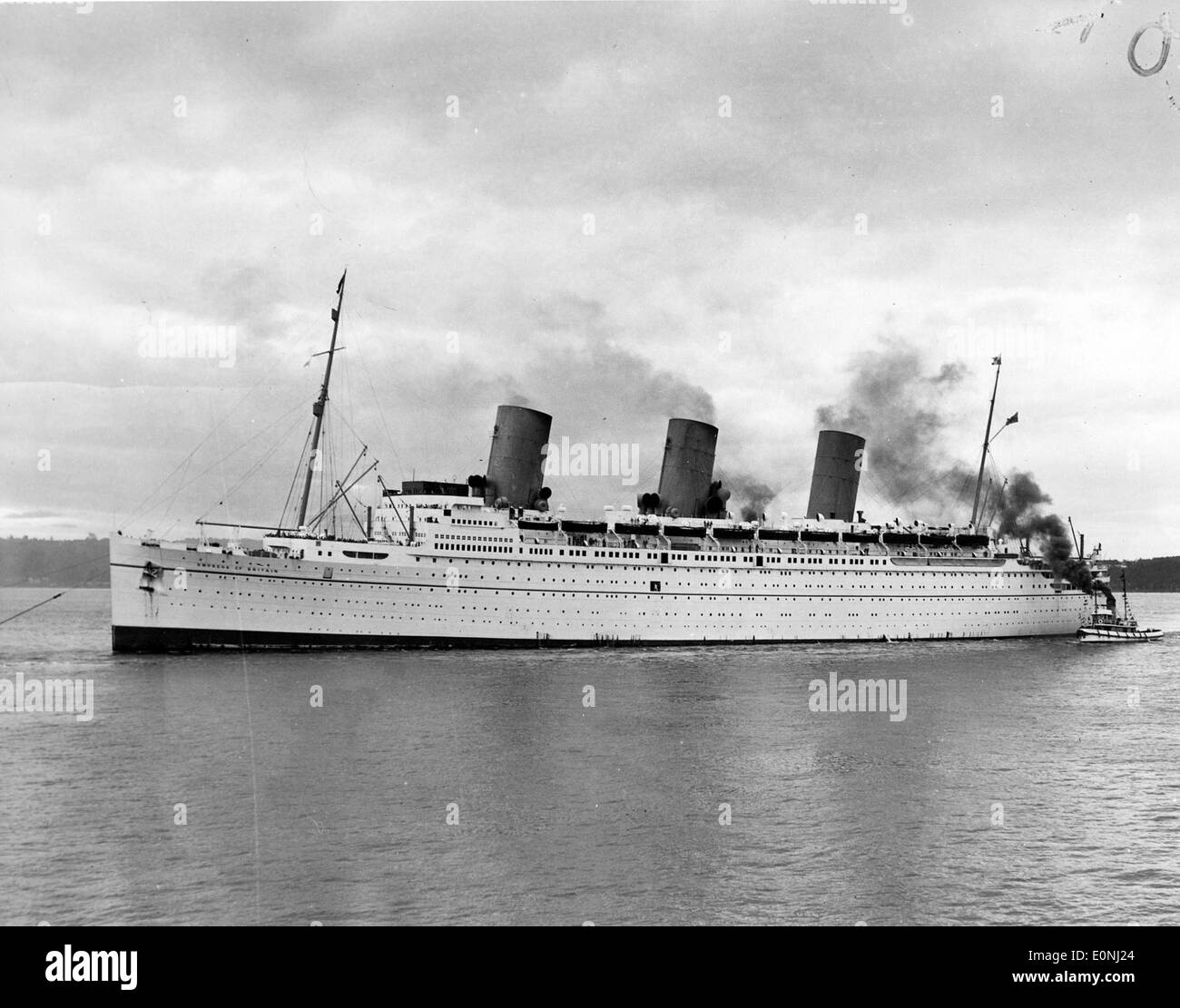 [Zweite C.P. R.M.S. Empress of Britain im Hafen von Quebec für die britische Imperial Fachtagung in Ottawa, Ontario] Stockfoto