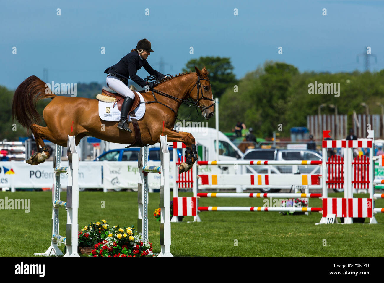 Springreiten in 2014 Balmoral zeigen, das Labyrinth, Lisburn, Nordirland. Stockfoto