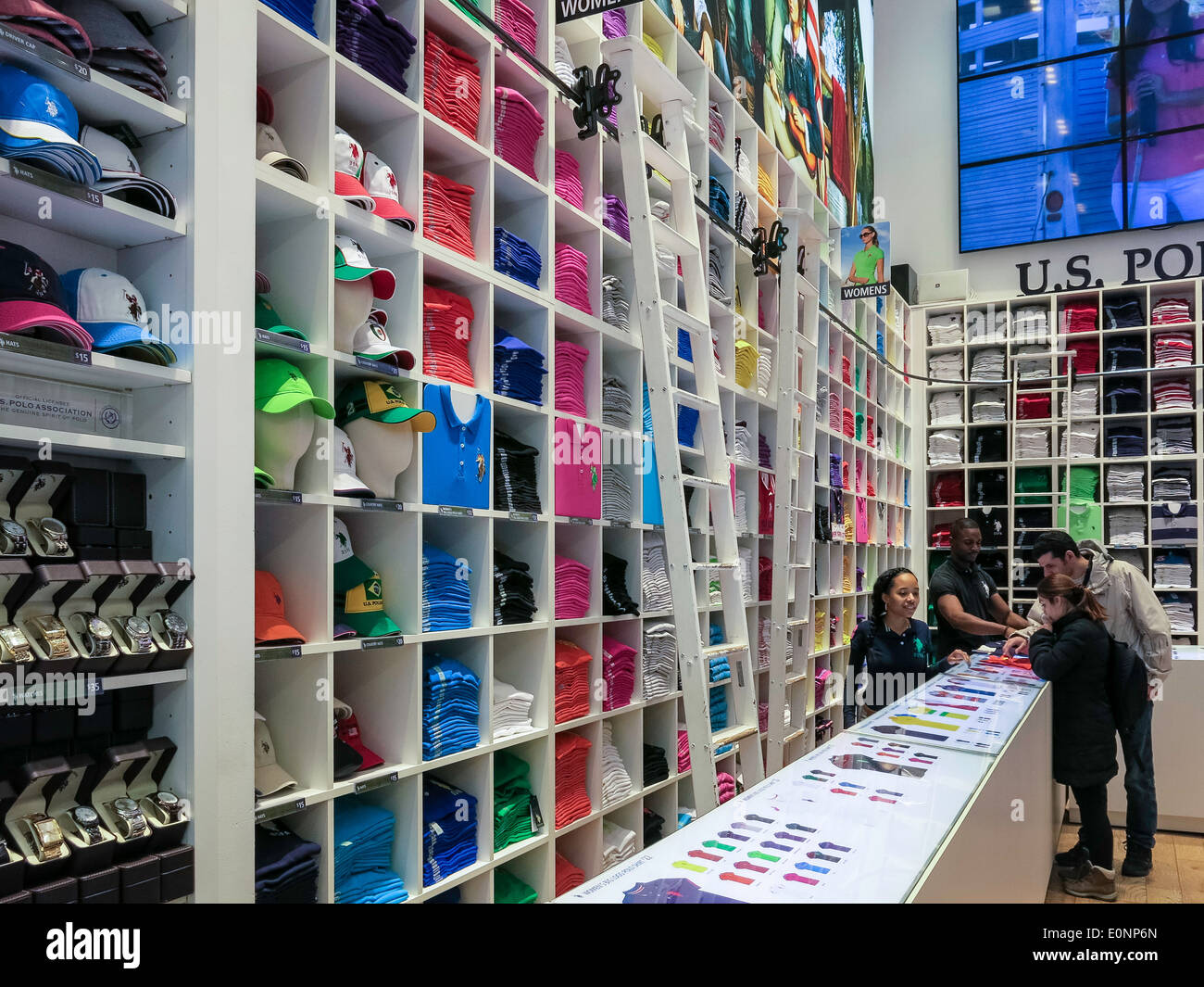 US Polo Association Store Interieur, NYC Stockfoto