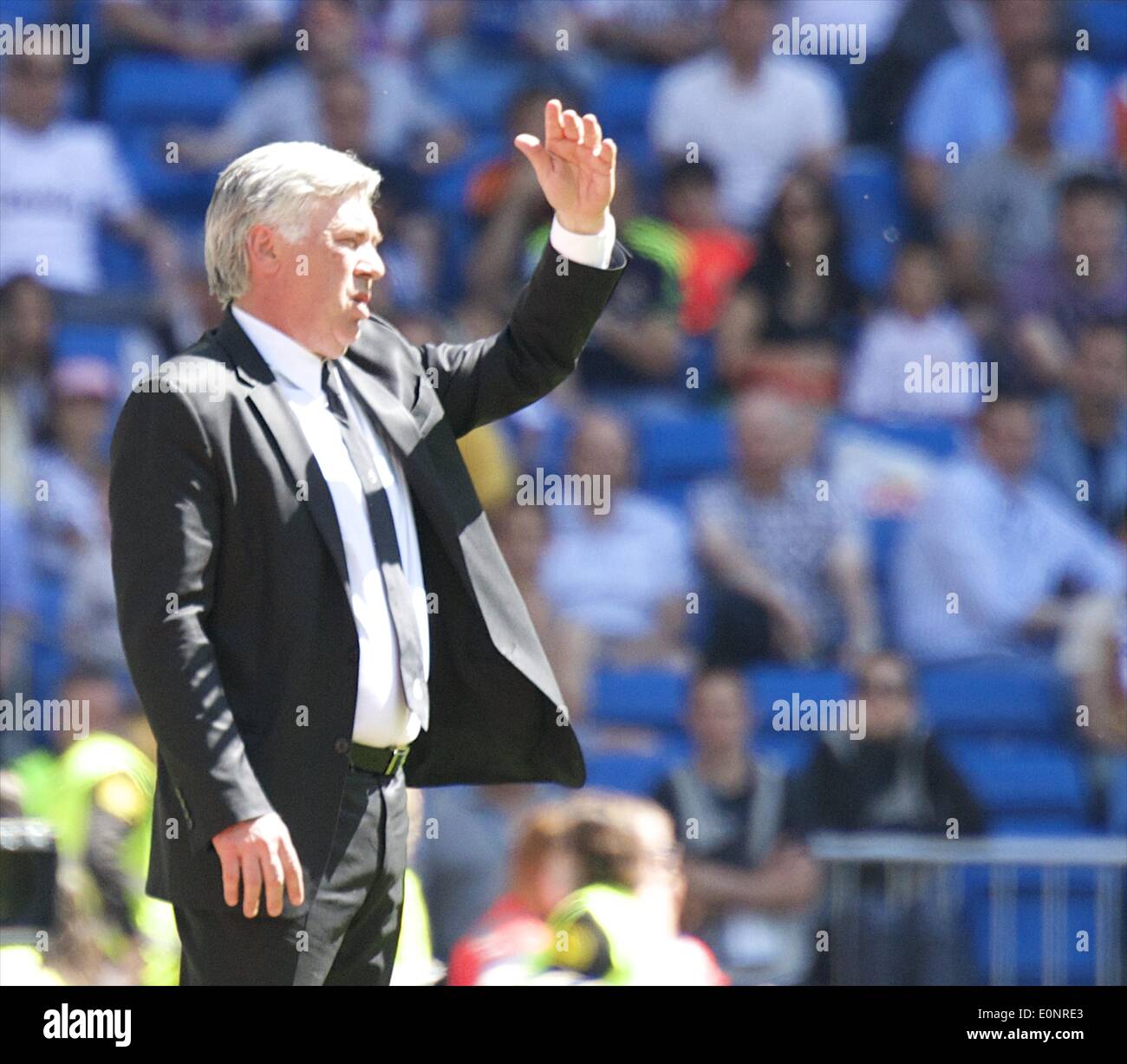 Madrid, Madrid, Spanien. 17. Mai 2014. Carlo Ancelotti bei Real Madrid V Espanol, La Liga-Fußball-Spiel im Santiago Bernabeu am 17. Mai 2014 in Madrid, Spanien-Credit: Jack Abuin/ZUMAPRESS.com/Alamy Live News Stockfoto