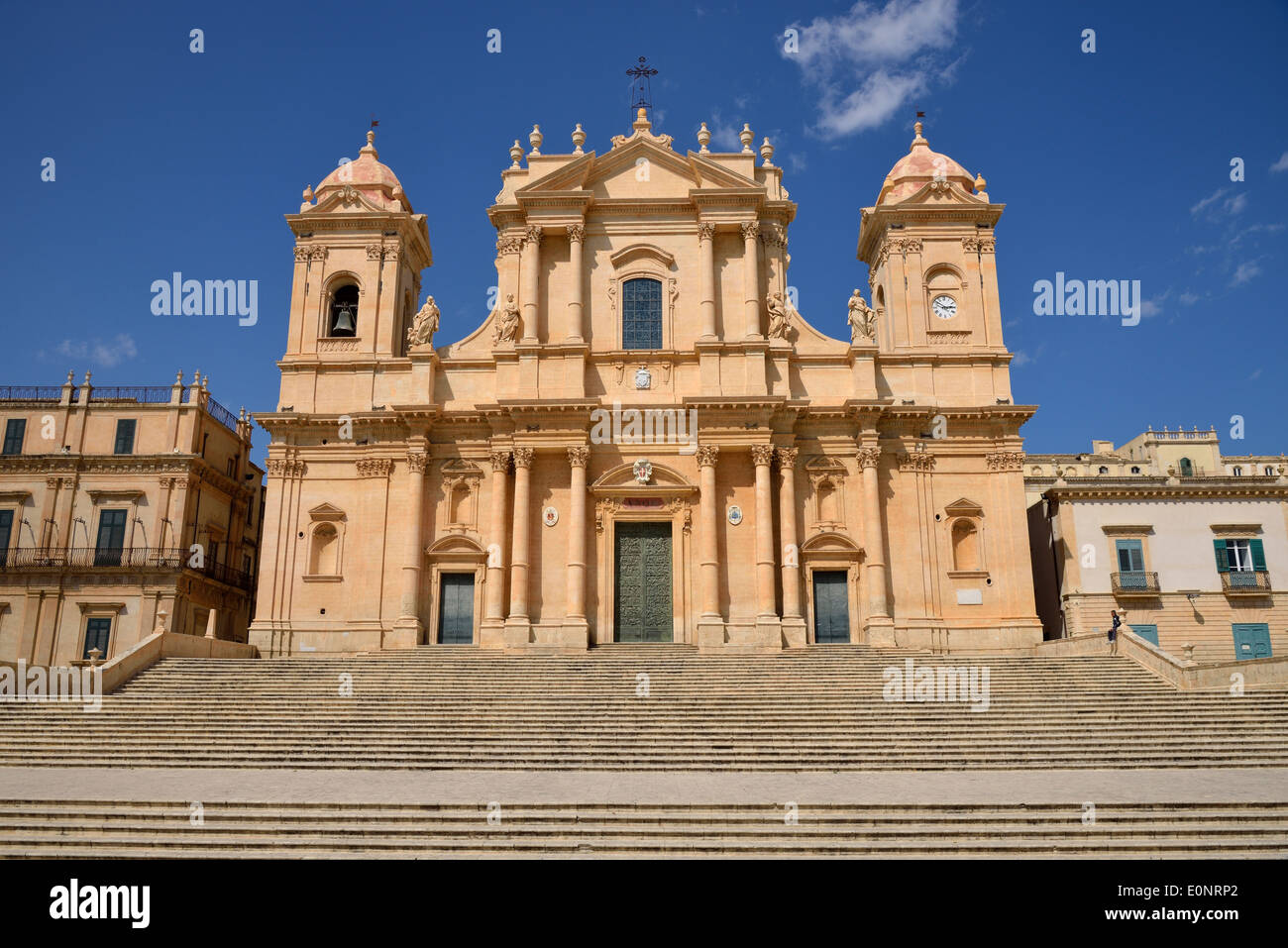 Barocke Kathedrale San Nicolo, Noto, Provinz von Syrakus, Sizilien, Italien Stockfoto