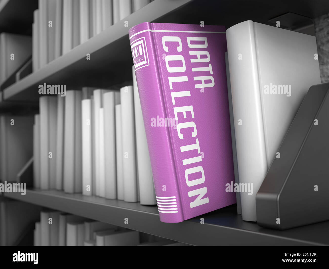 Datenerhebung - Titel des Buches. Informationskonzept. Stockfoto