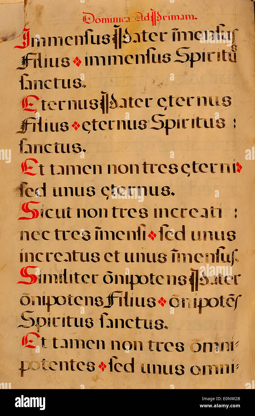 Spanisch-Chant-Manuskript Seite 25 Stockfoto