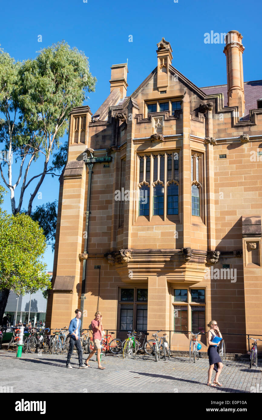 Sydney Australia, University of Sydney, Bildung, Campus, Anderson Stuart Building, Sandstone, Studenten, AU140310184 Stockfoto