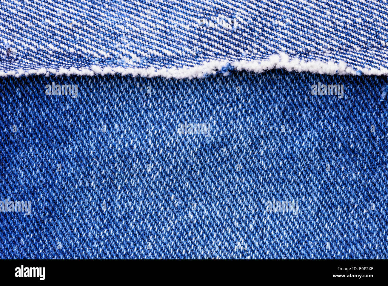 Makro einer Textur blaue Jeans, Denim Stoff closeup Stockfoto