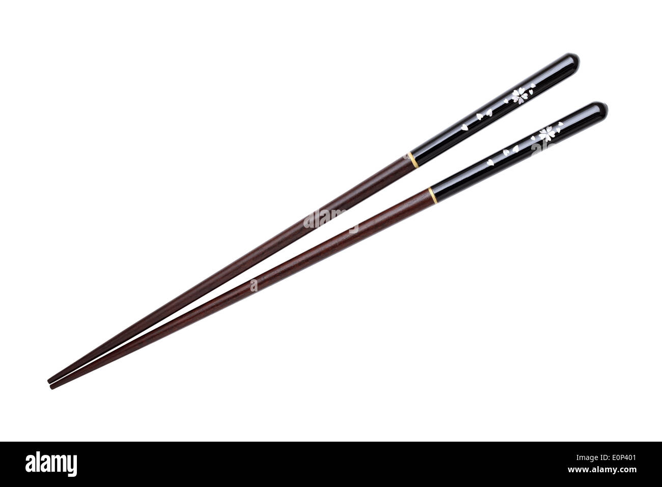 Japanische Essstäbchen, Cherry Blossom Blumenmuster Stockfoto