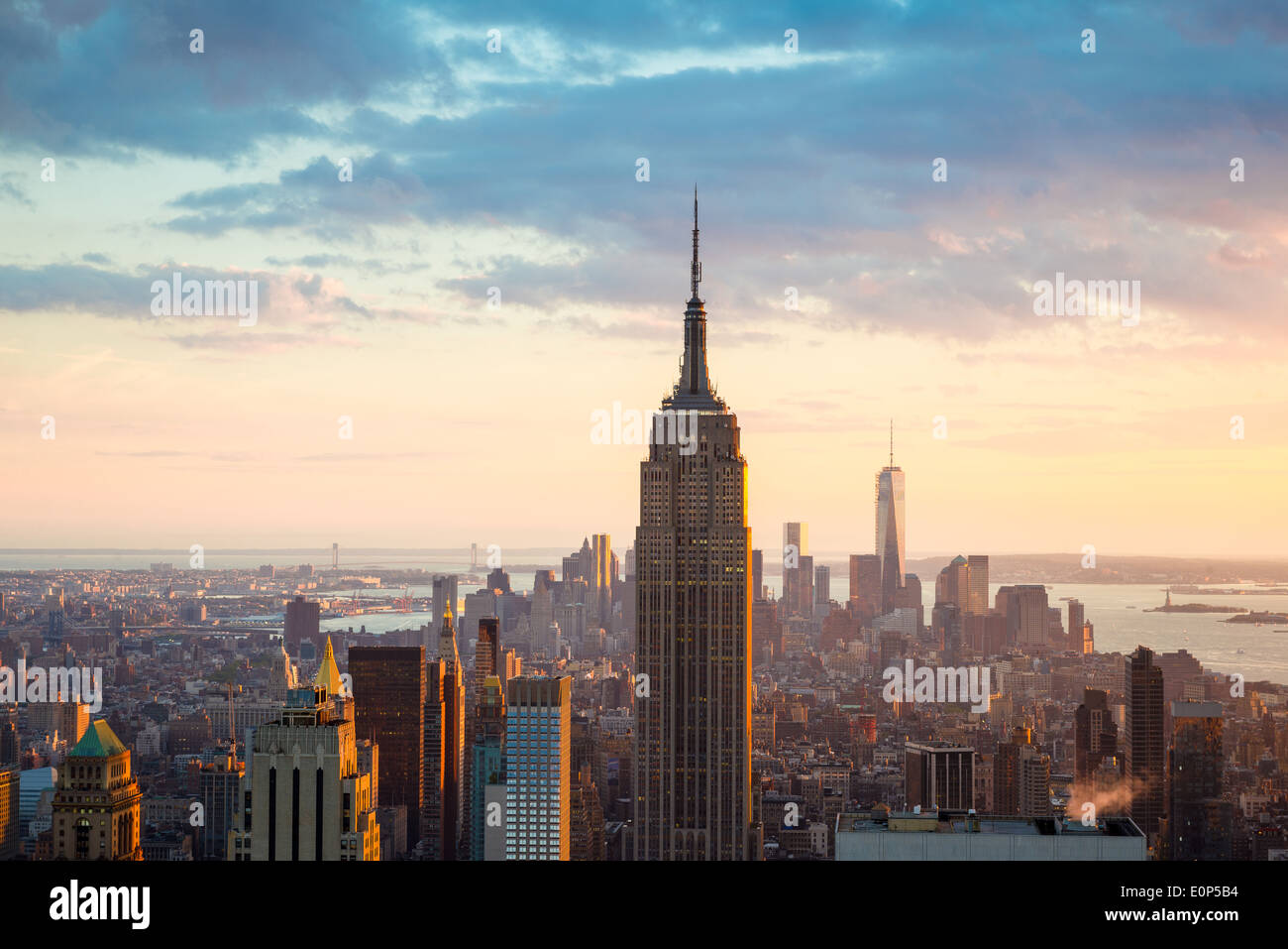 Skyline von Manhattan, New York Stockfoto