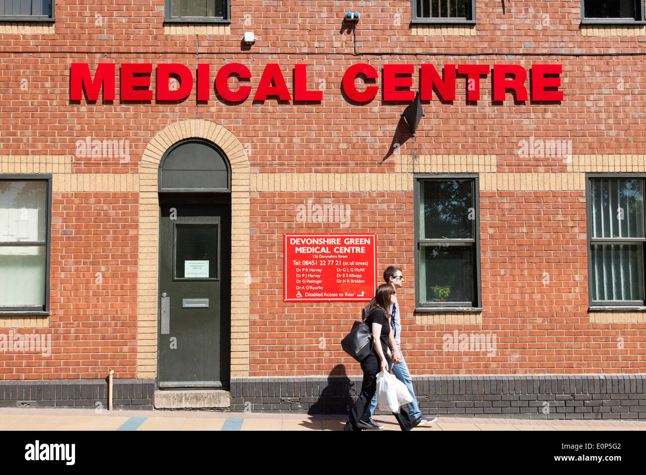 Devonshire grüne medizinisches Zentrum, Devonshire Street, Sheffield, England, Großbritannien Stockfoto