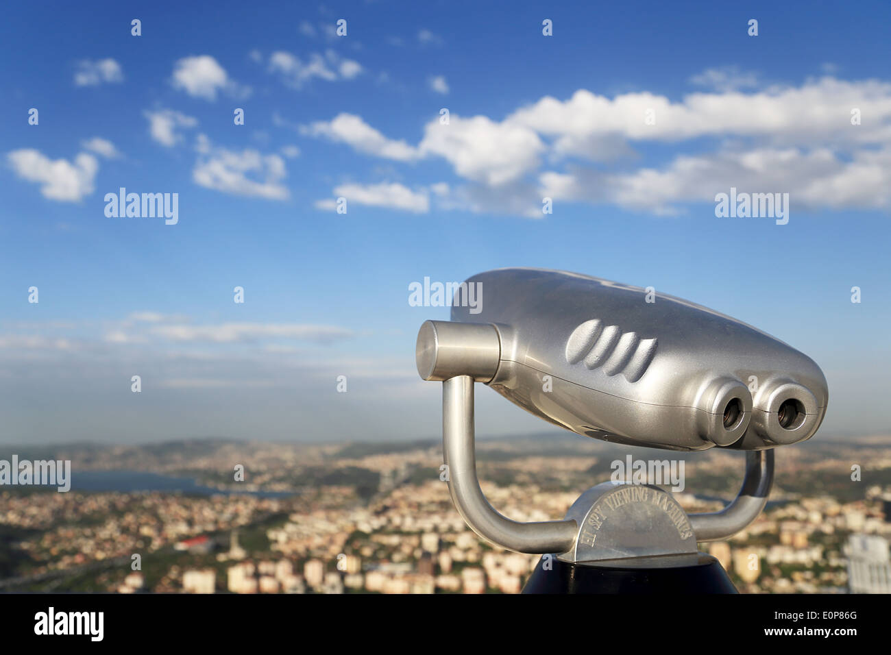 Himmel-Maschine mit Bosporus Hintergrund anzeigen Stockfoto