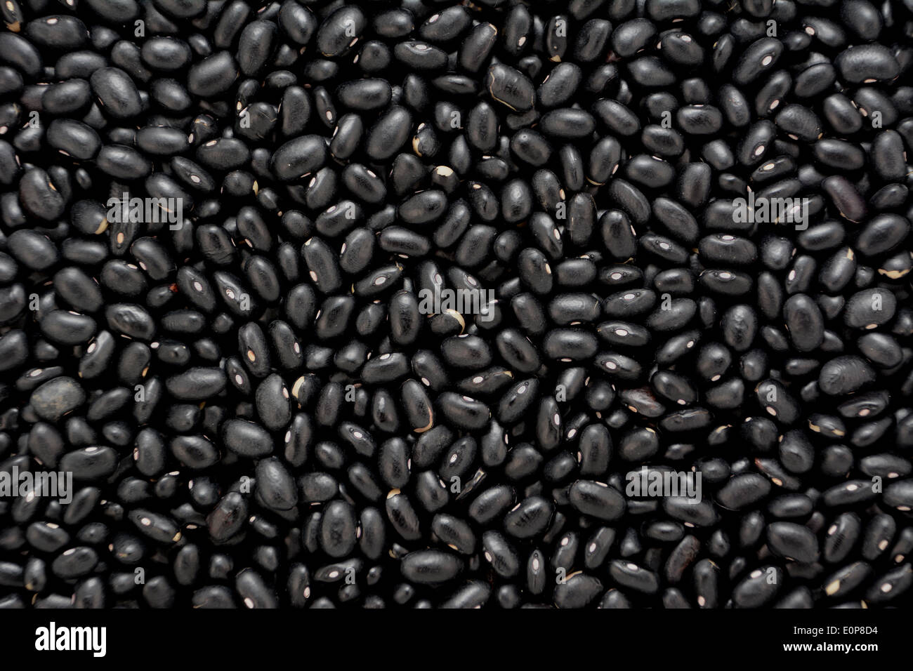 Schwarze Schildkröte Bohnen, abstrakte Hintergrundtextur Stockfoto