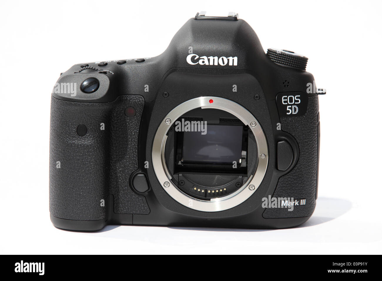 Eine Canon 5D Mark III digitale (SLR) Spiegelreflexkamera. Stockfoto