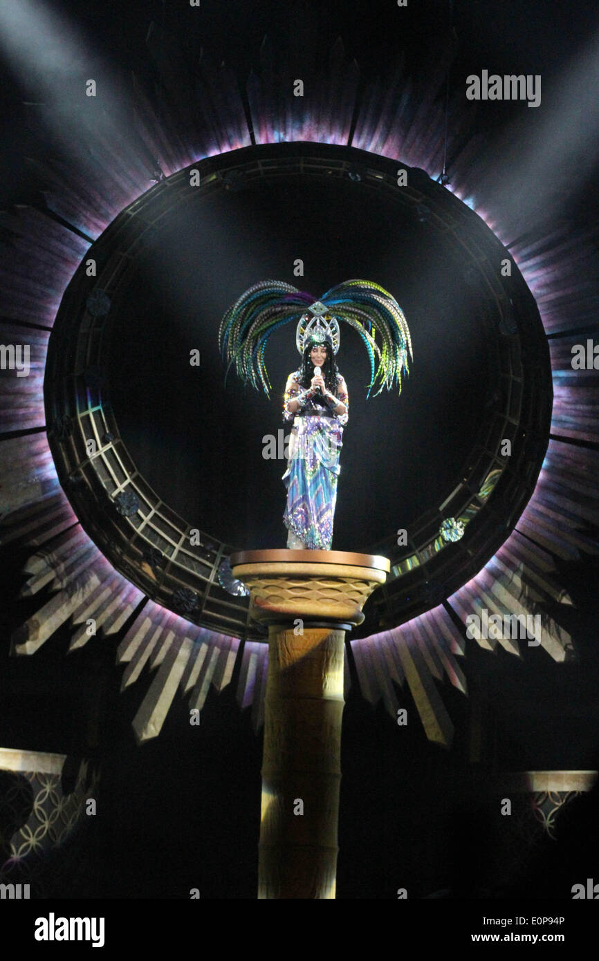 New York, New York, USA. 9. Mai 2014. Barclays Center Brooklyn N.Y. Cher führt in ihrem "Dressed to Kill'' Tour © Bruce Cotler/Globe Photos/ZUMAPRESS.com/Alamy Live News Stockfoto