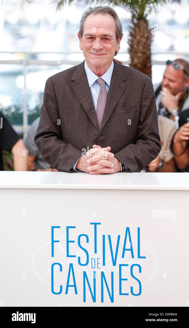 TOMMY LEE JONES DER HOMESMAN. PHOTOCALL. 67. CANNES FILM-FESTIVAL CANNES Frankreich 18. Mai 2014 Stockfoto