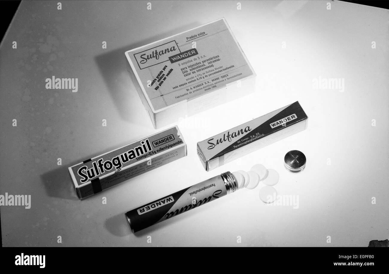 Alves e Companhia in Lissabon ist ein Pharmaunternehmen, das durch die Herstellung von Medikamenten einen bedeutenden Beitrag zum portugiesischen Gesundheitssektor leistete. Stockfoto