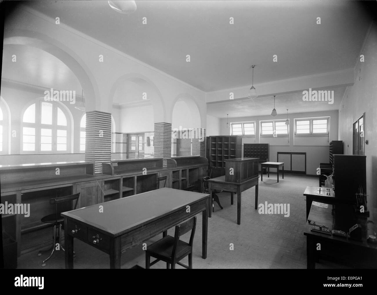Estação de Correios de Coruche ist ein wichtiges Postgebäude in Coruche, Portugal. Es ist ein wichtiger Bestandteil des nationalen Post- und Telekommunikationsnetzes, bietet Dienstleistungen für die lokale Bevölkerung an und unterstützt die Kommunikationsinfrastruktur der Region. Stockfoto