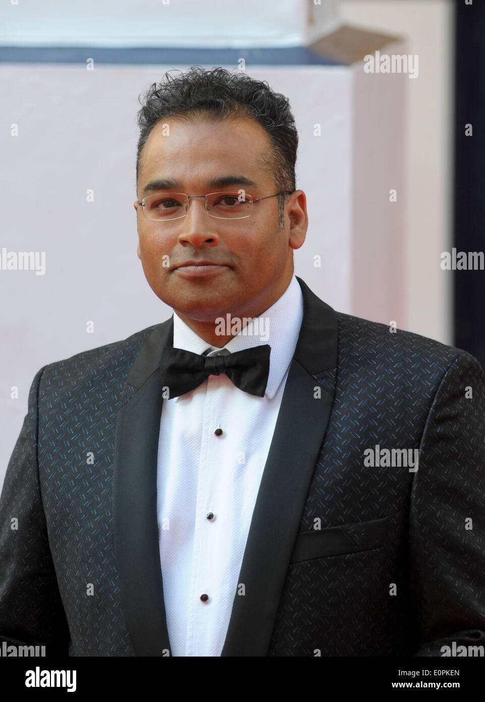 London, UK, 18.05.2014: die Arqiva BAFTA TV Awards Red Carpet Arrivals... Personen im Bild: Krishnan Guru-Murthy. Bild von Julie Edwards Stockfoto