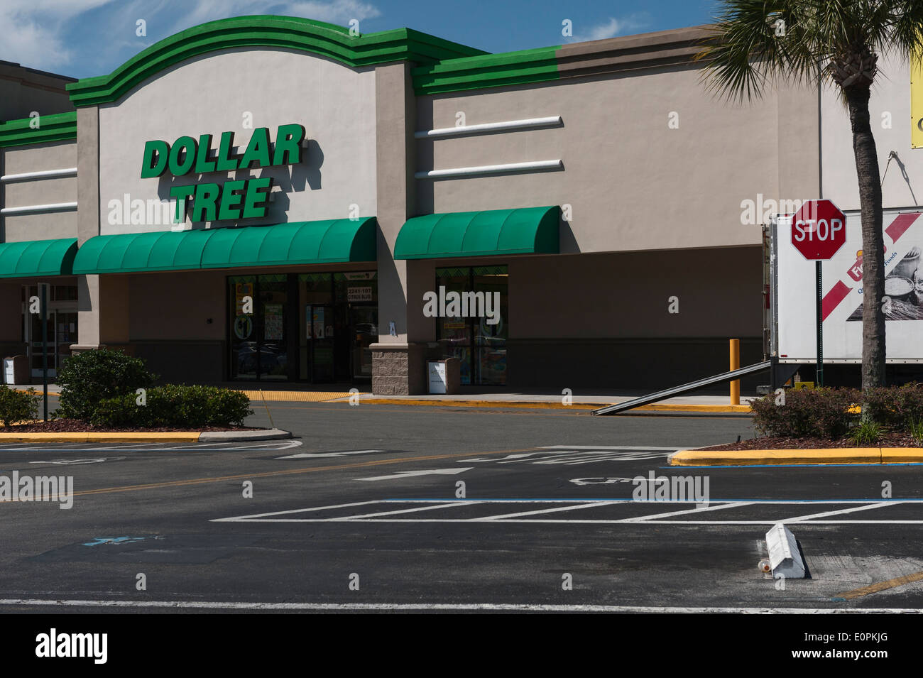 Dollar Tree Store befindet sich in Leesburg, Florida Stockfoto