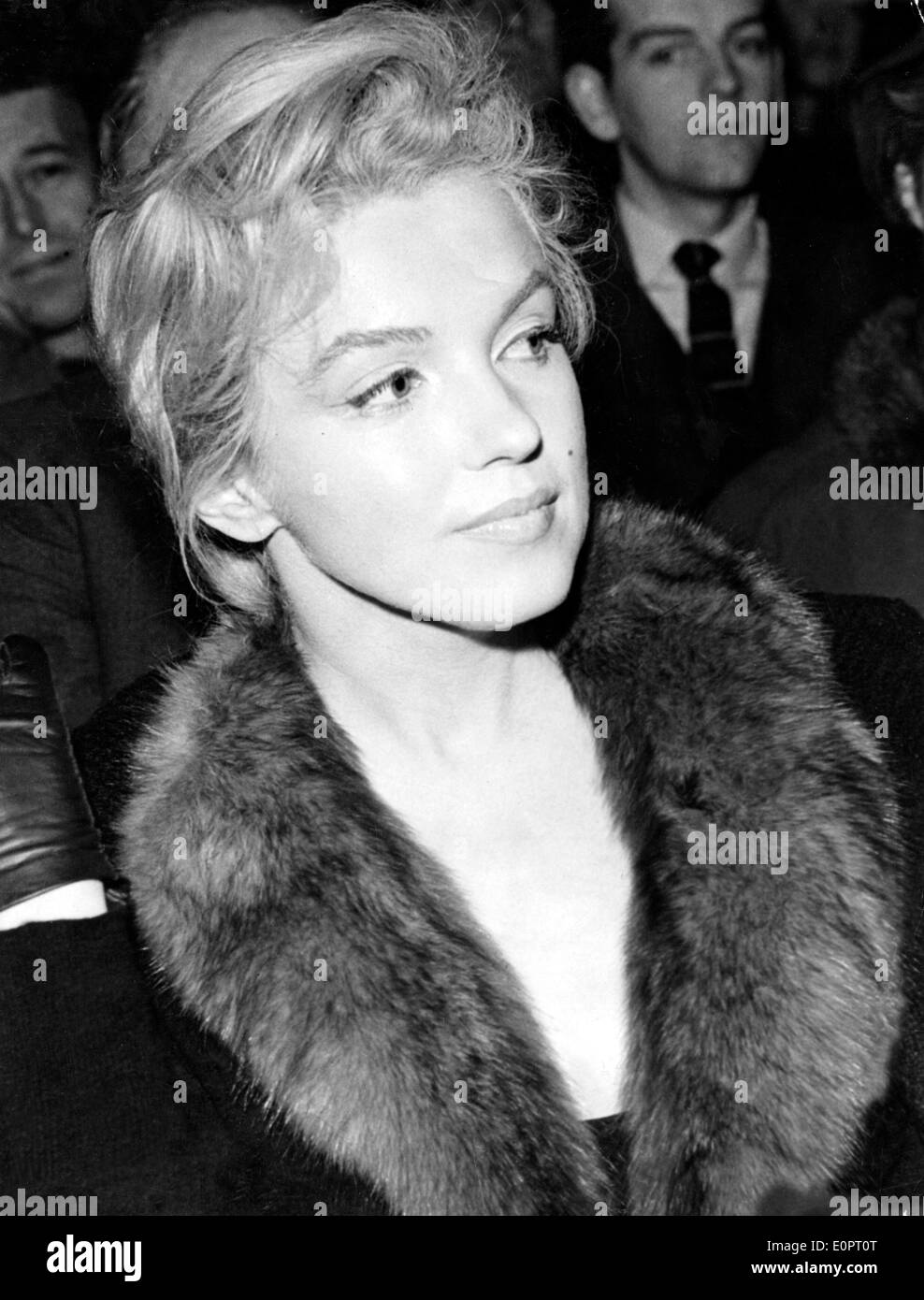 Starlet Marilyn Monroe bei einem Besuch in London Stockfoto