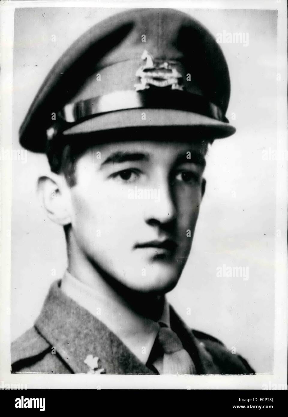 12. Dezember 1956 - britischer Offizier entführt in Port Said. Lieut - Moorhouse.: Zwanzig Jahre alten 2/Leutenant Anthony Gerard Moorhouse, der aus Leeds - kommt in Port Said entführt wurde beim Hedrove allein in einem Land-Rover ging er in eine Seitenstraße Wohnung wo West Yorkshires acht ägyptischen Kommandos beschlagnahmt hat. Nach einigen ägyptischen Behörden - Moorhouse getötet wurde - aber General Sir HGugh Stockwell - der Alliierte Befehlshaber ist überzeugt Ägypter. Ein Protest gegen die Kidnappinghas wurde gemacht, um die Vereinten Nationen Kommandant General Edison brennt. Foto zeigt zweite Lieut Stockfoto