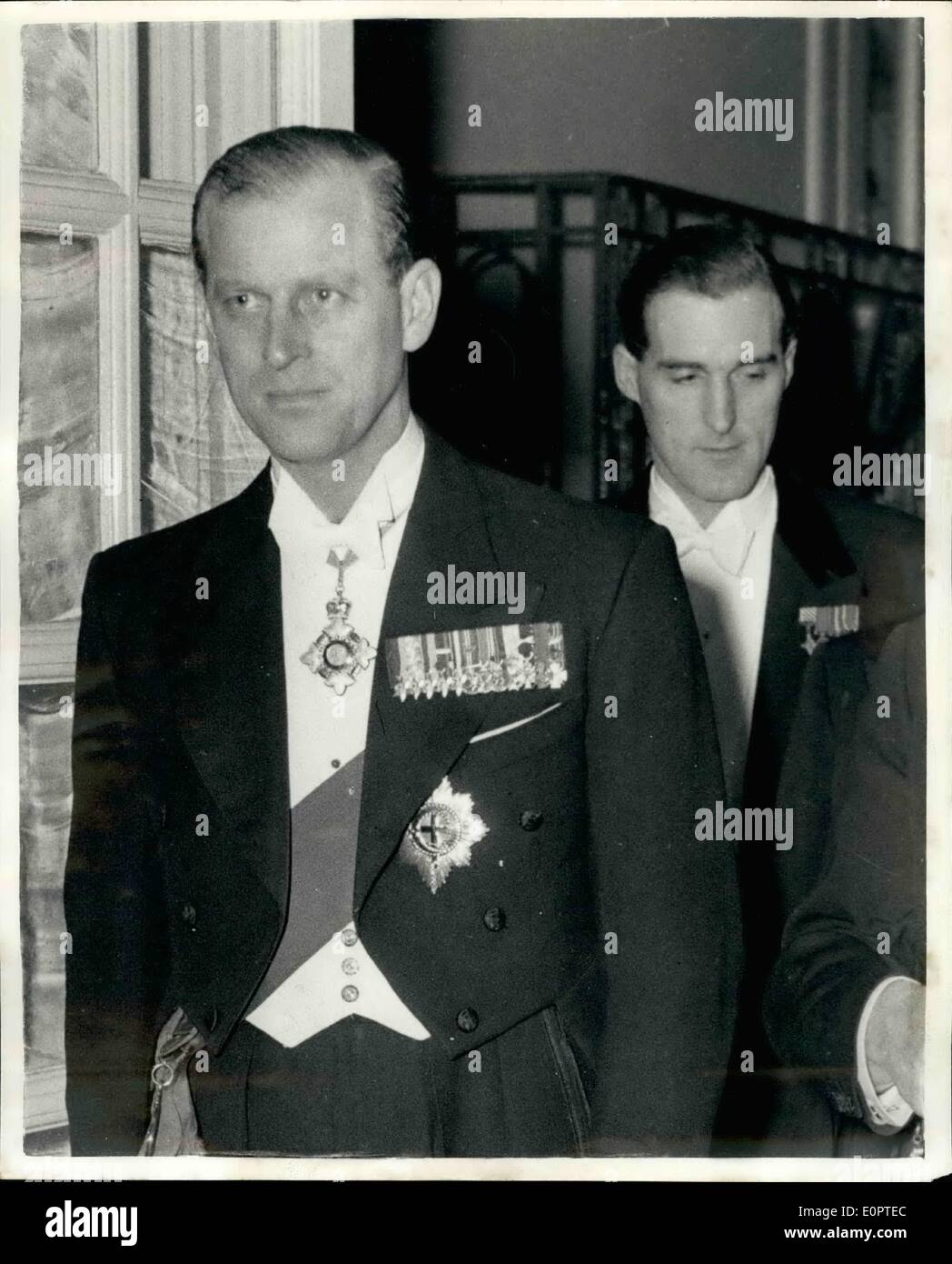 8. Februar 1957 - 02.08.57 neu setary, Herzog von Edinburg. SQD. Führer Henry Chinnery Ã ¢ Â'¬â €œ es wurde angekündigt, dass Squadro Stockfoto