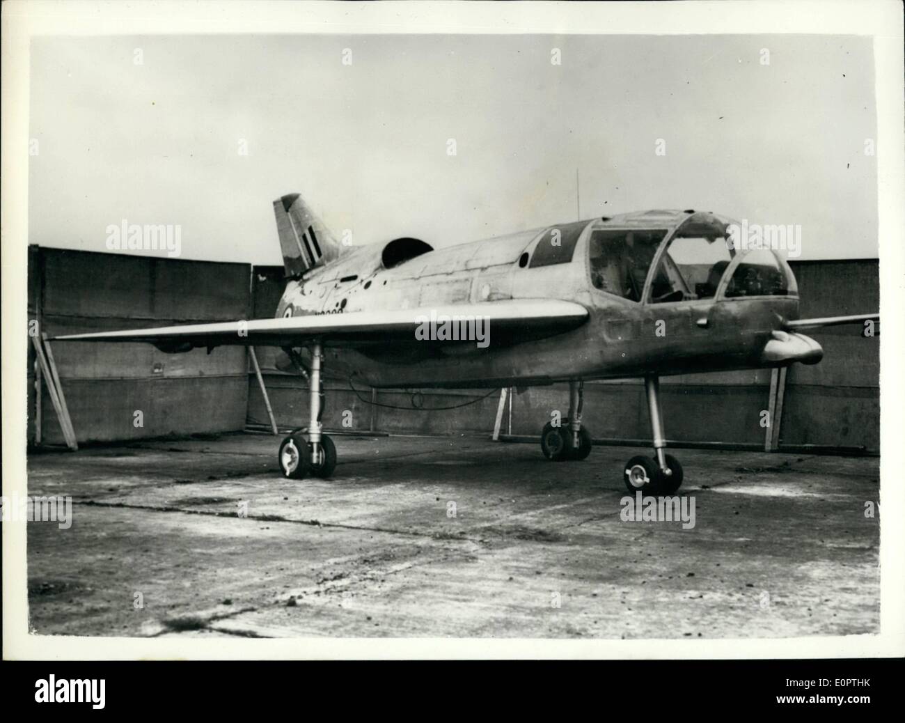 12. Dezember 1956 - macht die neuesten '' fliegen Bedstead'' ersten Taxi-Ing läuft. Die kurze SC.1. ursprünglich bekannt als das PD.11 - ein Strahl Stockfoto