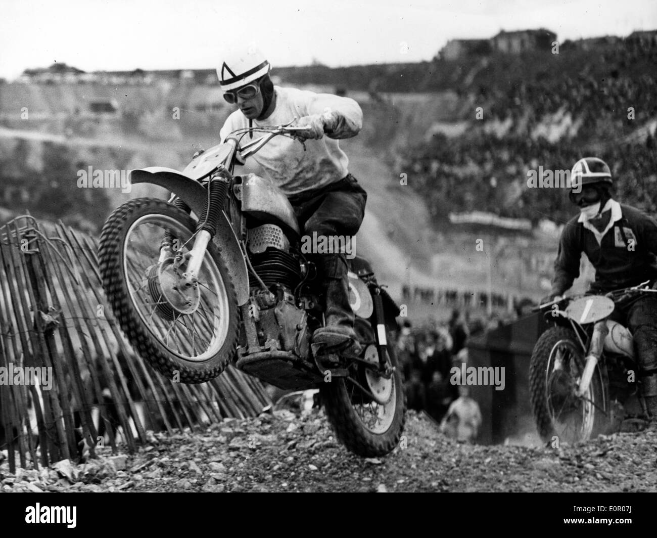 Leslie Archer in der Grand Prix von Frankreich Motocross racing Stockfoto