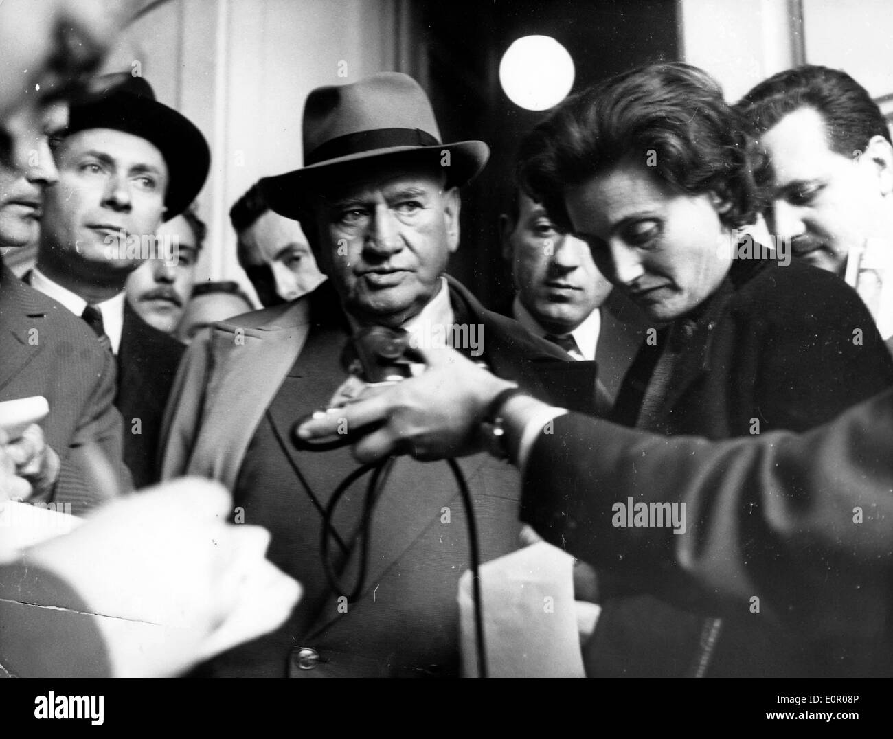 27. Mai 1957 war EDOUARD DALADIER - Paris, Frankreich - (Foto), eine französische radikal-sozialistischen Politiker und Premierminister von Stockfoto