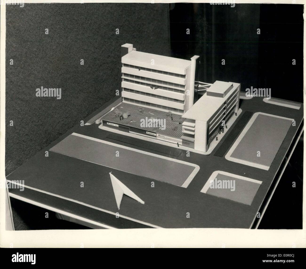 11. Juli 1957 - Pläne County Hall Ausstellung von L.C.C. für die Zukunft, die Entwicklung der Londoner Innenstadt gemischt? Eine Ausstellung von Modellen Stockfoto