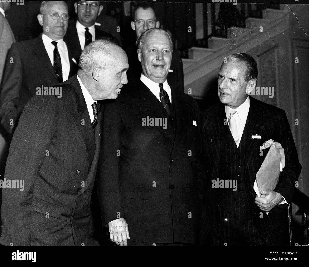 George Drew, Gordon Churchill und j.s. Duncan auf das Kanada-Haus Stockfoto