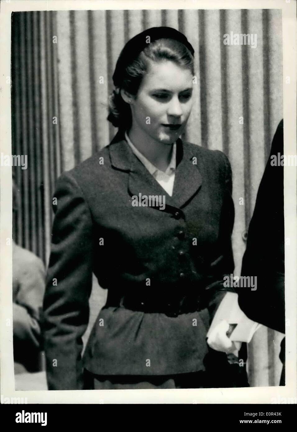 11. Januar 1958 - 01.11.58 bekannte Personen in West End Gaming-Gehäuse. Eine Anzahl von Personen, die in Kreisen der Gesellschaft von Mayfair bekannt waren gestern am Marylebone genannt und angeklagt in Paddington flach angeblich eine gemeinsame Gaming-Haus gefunden werden. Keystone-Foto zeigt: Lady Jane Heathcote Drummond-Willoughby, eines der benannten. Stockfoto