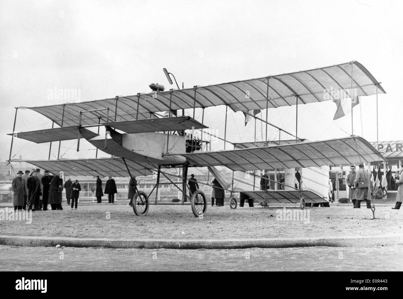 Pilot Henri Farmans Flug gedacht Stockfoto